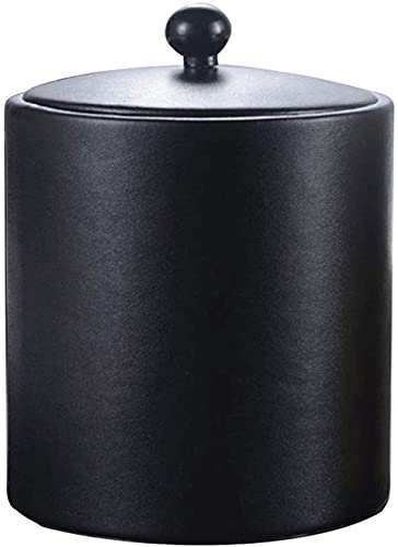 ZRDSZWZ Reliable Ice Bucket Stainless Steel Liner Ice Bucket Golden Leather Case Black Ice Bucket With Filter Ice Partition Ice Town (Color : B) (Color : A)