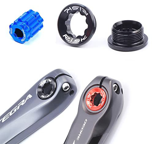 CYCEARTH Kurbel Anpassung Cap Werkzeug Bike Fahrrad M20 Kurbelgarnitur Abdeckung Schrauben Muttern Crankcover Bolzen für Shimano (Schwarz)