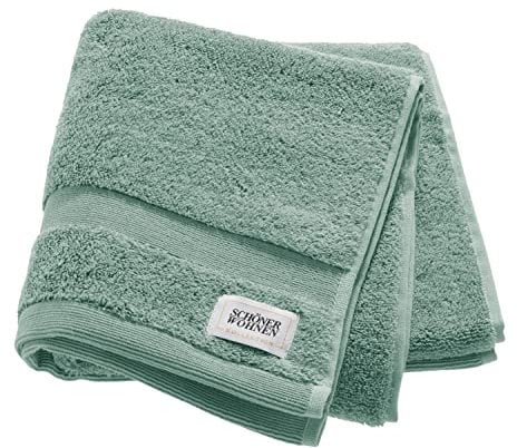 SCHÖNER WOHNEN Premium Handtuch 50x100 cm - saugstark - Luxus Handtücher grün - 100% Baumwolle - als Handtuch-Set kombinierbar - Frottee Kinder - Öko-Tex