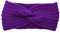 Haarbinder mit Haarreifen Winter Women Cable wärmer weiches Ohr Stretch Headband Stirnband Wolle (Purple, One Size)