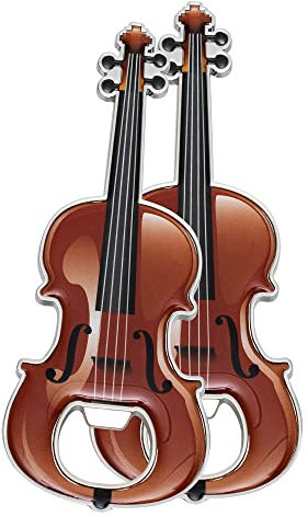 LanHong 2 Stück/Set Flaschenöffner Bier Violine geformt Flaschenöffner Violine Geschenk Küche Gadgets für Trinker Musik Geige Liebhaber