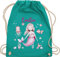 Turnbeutel Rucksack - Meerjungfrau Nymphe Nixe - Unisize - Türkis - meerjungfrau-rucksack meerjungfrauen nymph beutel mädchen personalisierte motiv beuteltasche und eigenem stoffbeutel turnsackerl