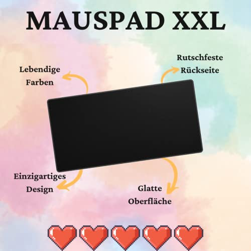 Anime Mauspad XXL, Hochwertige Schreibtischunterlage, Mousepad Rutschfest, Gamer Maus Pad, Gaming PC Computer Zubehör, Manga Schreibtisch Matte (80x40cm)