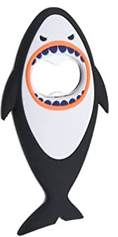 ARFUKA Décapsuleur magnétique en forme de requin - En forme d'animal de dessin animé - Outil de cuisine - Noir