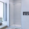 Duschwand Schiebetür Glas für Nische Gleittür Duschschiebetür Nischentür Dusche 150x185 cm aus ESG-Sicherheitsglas Klarglas Montage auf Duschwanne oder Fliesen rechts-und links Montage