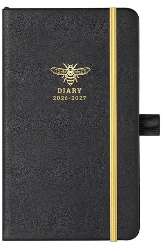 Taschenkalender 2026 - A6 Terminplaner, Wochenansicht, 6,3 x 3,8 Zoll, schöner Einband mit Stifthalter und Innentasche