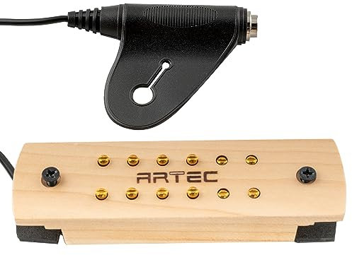 Artec WSH12-OSJ Alnico 5 Micro Humbucker Rosace Double Bobinage 9,6K Cache Woody érable avec OSJ Prise Jack pour Guitare Acoustique