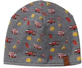 SCHIETWETTER Accessoire Kinder Beanie Feuerwehr, elastische Mütze, Jersey-Mütze, Übergangsmütze