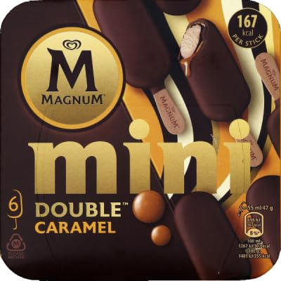 Magnum Glaces Mini Bâtonnets Deluxe Double Caramel - La boîte de 6, 282g