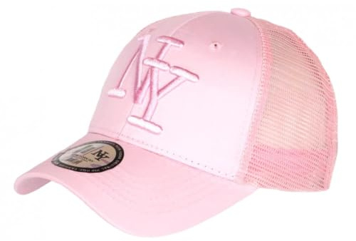 Hip Hop Honour Casquette NY Filet Rose Pastel Trucker Baseball Tendance Gybz - Taille Unique - Rose