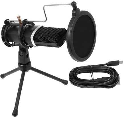 OFFSCH Home Microphone Kit Condenser Recording Mic for Live Broadcast Computer Conference Performance Compact Design