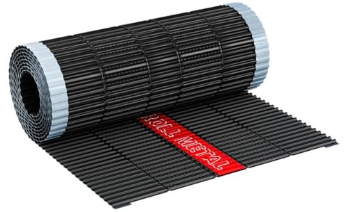 5lfm KAUFDACH® ROLL METAL Firstband Firstrolle voll Aluminium-Firstband für First und Grat (RAL9005 (Schwarz))