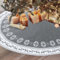 Dremisland Gonna Grande Albero di Natale 90cm Grigio Gonna Dell'albero Natale Renna con Fiocco di Neve Tappeto Albero Natale Spessa Pesante Filato Lavorata Maglia Copri Base Albero Natale Decorazione