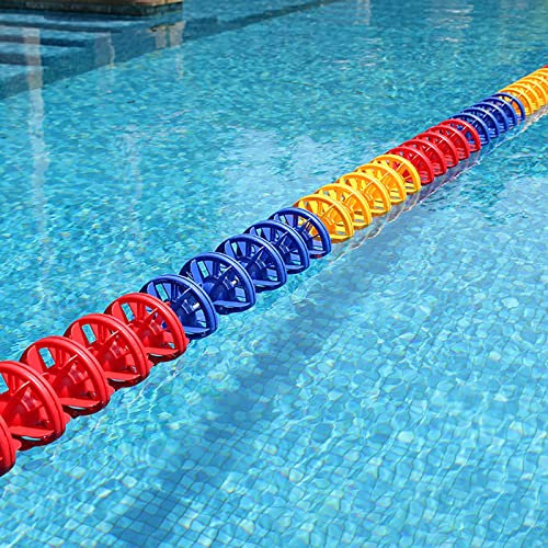 Cuerda divisora de piscina de longitud ajustable de 7 m, cuerda flotante de nailon para piscina con 11 cm de diámetro, accesorio de piscina de extremo profundo/poco profundo para piscinas de 10 m de