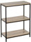 LOLAhome Estantería de Metal Negro con 3 estantes Urban Industrial de 60x76 cm
