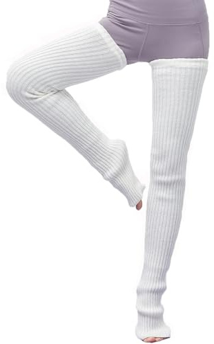 YAMEE Yoga Stulpen Warm Damen Weich Flexibel,Beinstulpen Strumpf Gestrickte Overknee Lange für Ballett Fitness Sport,Lang Stulpe Damen Leg Warmer,Strick-Stiefel-Socken Damen über das Knie Hohe