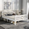 Massivholz-einzelbett, Modernes Kinderbett, Mit X-förmigem Kopfteil Und Lattenrost, Geeignet Für Schlafzimmer, Wohnung, Büro (matratze Nicht Im Lieferumfang Enth(Color:140*200cm white without drawers)