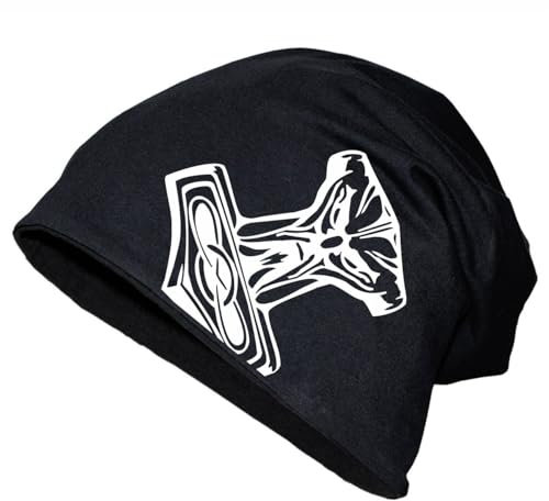 SONS OF ODIN Herren Long Beanie Wikinger Vikings Thors Hammer Nordic Norse Thor Mützen