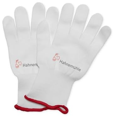 Hahnemühle Nylon-Feinstrickhandschuhe, weiß, Größe 8, 2 Paare, perfekt für den Schutz von Kunstwerken und FineArt Drucken