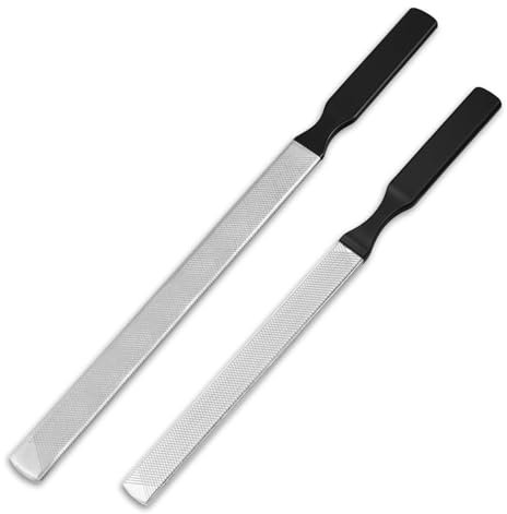 ElevateTech 2 PCS Toe Nail Files for Thick Nails Professional Stainless Steel Nail Files Double Sided Reusable Manicure Filer for Women Men Seniors & Dogs