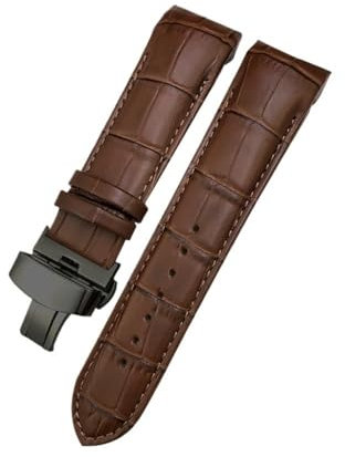BPBZUTUMDZ 22mm 23mm 24mm Leder Armband Fit for Tissot 1853 Couturier T035 T035627 T035410 Schwarz Braun Uhr Armband werkzeuge(Brown-Black,23mm)