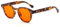 Long Keeper Blaulichtfilter Brille Runde Blaulichtblockierende Brille Orangefarbener Linse Anti Blaulicht Brille für Bildschirme, Fernseher, Spielen (Leopard Rahmen)