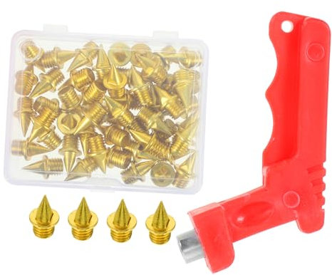 Toyvian Clavos De Atletismo Cortos con Wrench Spikes para Correr y Accesorio Duradero y De