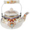 Ipetboom Retro Enamel Kettle Vintage Household Tea Pot for Water Boiling Enameled Design for Tea Making and Outdoor Use Smooth Spout for Easy Pouring