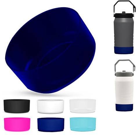 Silicone Boot for Stanley IceFlow Flip Straw Jug with Handle 64 oz, Protective Cup Bottom Sleeve, Stanley 64 oz Accessories Compatible with 64 oz Stanley Boot Sports Water Bottle Accessories (Blue)