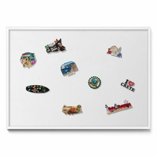 Tulup Magnettafel Pinnwand 100x70 cm Kunststoffrahmen Weiß Farbe Magnetisch Minimalistisch Wandtafel Memoboard Organisation Notiztafel für Zuhause Schule Küche Büro Konferenzraum