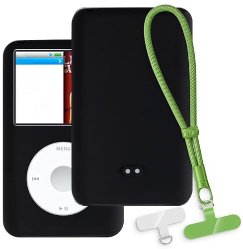OAGELIM Hülle und Handgelenksband für iPod Classic 80GB - Schwarz+Grün