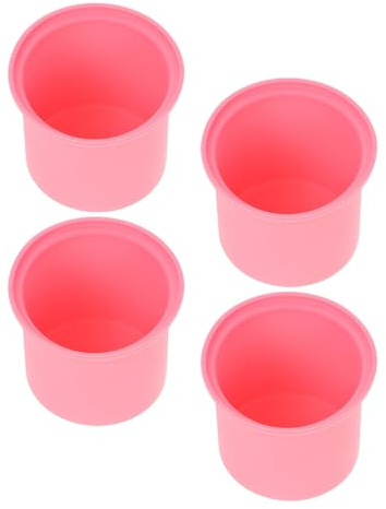 NESTINGHO Reusable silicone wax bowl liner 9 cm rosa, 4 pezzi per waxing supplies con fondo stabile e facile da pulire