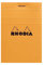 Rhodia 11200C Notizblock (DIN A7, 7,4 x 10,5 cm, geheftet, kariert, 80 Blatt) 1 Stück orange