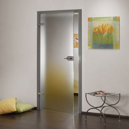 Ganzglastür 709 x 1972 x 8mm Linksanschlag Sicherheitsglas SATINATO