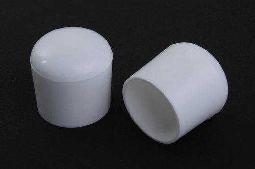 4 Stück Stuhlbeinkappe Stuhlbeinschutz Bodenschutz Stuhlschoner Kunststoff weiss Durchmesser 28mm, für alle Böden im Innen- und Aussenbereich