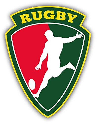 Rugby Sport Player Label Hochwertigen Auto-Autoaufkleber 10 x 12 cm