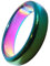 Hämatit Regenbogen Ring 6 mm Breite schöne schimmernde Regenbogen Farben verschiedene Größen. (54 mm)