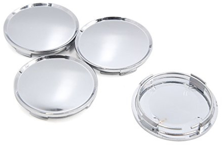sourcing map 4pcs 63mm Dia 4 Lugs Car Tire Wheel Rim Center Hub Caps Silver Tone