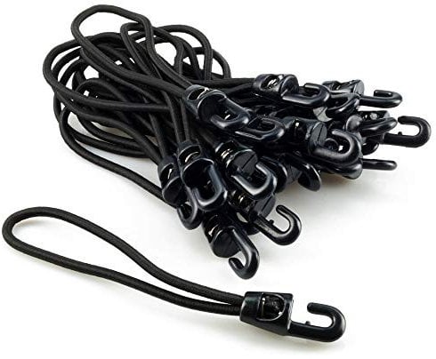 25 Stück Spanngummis schwarz, 15, 20 oder 25 cm lang, 4 mm Durchmesser 15 cm