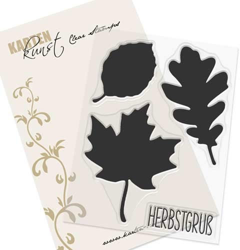 Karten-Kunst Clear Stamp-Set Stempel-Gummi Herbst-Blätter