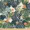 ABAKUHAUS Hawaii Stoff als Meterware, Bunte polynesische Pflanze, Qualitäts Stoff Dekorativer Polster Heimtextilienstoff, 2M (148x200cm), Jadegrün Farngrün Orange