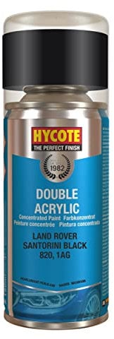 Hycote Double Acrylic Aerosol Car Spray Paint, Land Rover - Santorini Black, 150 ml