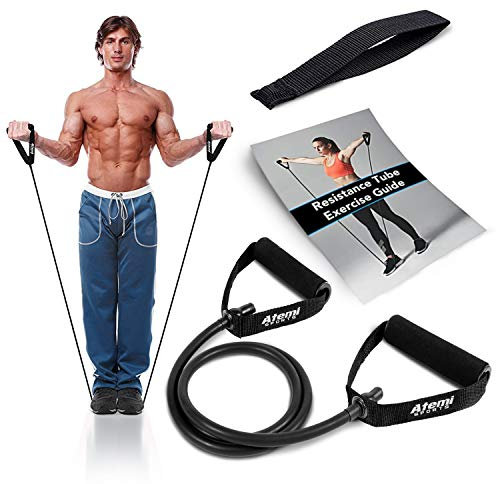 Fitnessbänder mit Griffen & Türanker | Widerstandsband für Krafttraining | Gummibänder Sport | Trainingsbänder für Fitness Zuhause (#4 Extra Schwer)