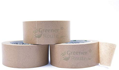 (Pack of 3) 48mm x 50 Meter Framer Kraft Paper Tape, Self-Adhesive, Ideal for Craft, Frames, Masking, Decorating and or Packaging - Eco-Friendly - Fully Recyclable - Toxic Free - Vegan (3)