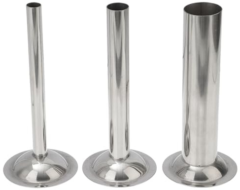 HEMOTON 3 Pcs Tubes À Poussoir À Saucisse en Acier Inoxydable Broyeur Tubes À Poussière Saucisse Outils De Remplissage pour Hachoir À Viande Hachoir Alimentaire-Taille 8