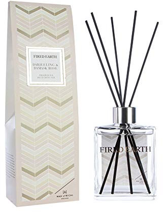 Wax Lyrical Wax Lyrcal Fired Earth Darjeeling & Damask Rose, 180ml, Large Reed Diffuser