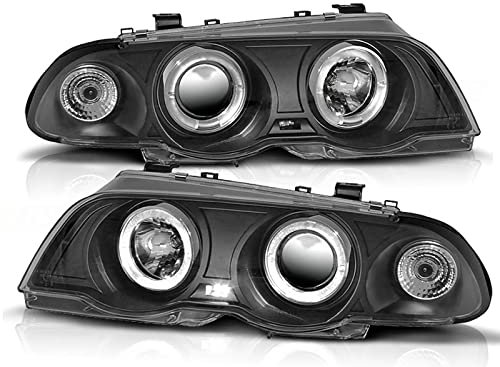 Scheinwerfer für BMW E46 Lim. 98-01 Angel Eyes schwarz