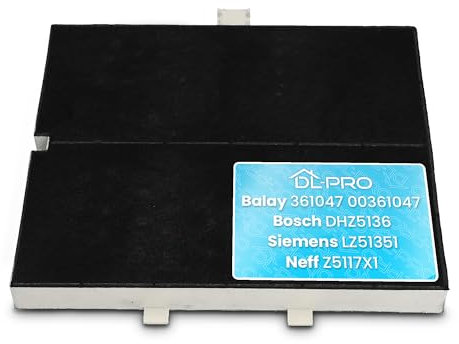 DL-pro Filtro de carbón activo para campana extractora Balay 361047 00361047 Bosch DHZ5136 Siemens LZ51351 Neff Z5117X1