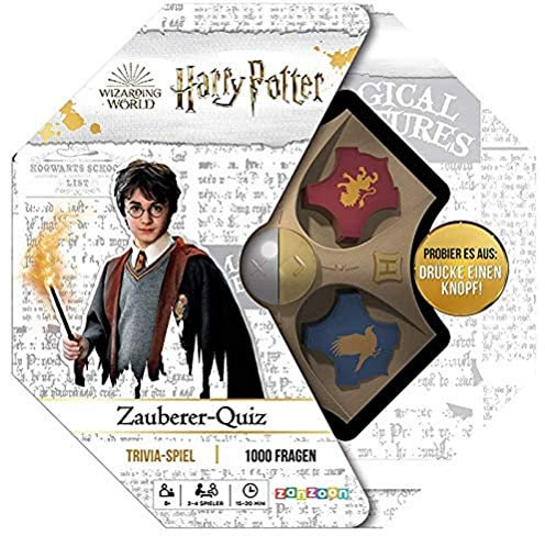 Zanzoon, Harry Potter Zauberer-Quiz, Familienspiel, Quizspiel, 2-4 Spieler, Ab 8+ Jahren, 15+ Minuten, Deutsch