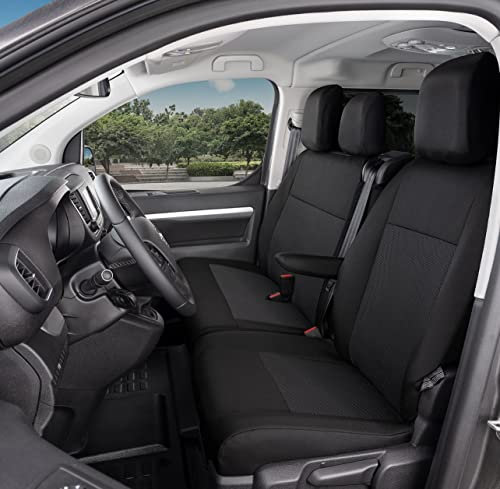 Accesorionline Sitzbezüge für Vivaro C ab 2019 - 2 - 9-Sitzer, 100 % passgenau (vorne 1+2)